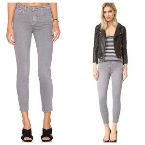 L'AGENCE‎ Margot Gray Cotton Blend Stretch Skinny Cropped Ankle Jeans Size 26